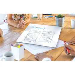 Pizarra blanca nobo modular sin marco acero magnetica 450x450 mm