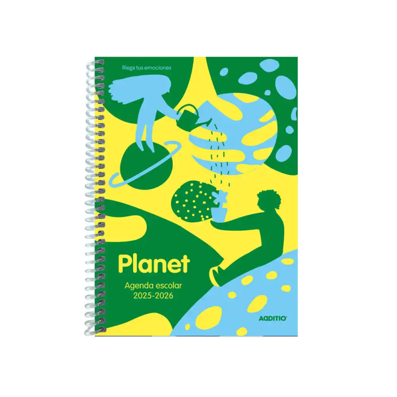 Agenda planet additio semana vista curso escolar comunicacion familia/centro primaria a5 colores surtidos