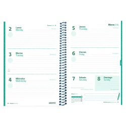 Agenda planet additio semana vista curso escolar comunicacion familia/centro primaria a5 colores surtidos