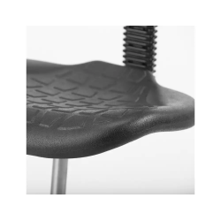 Taburete con respaldo rocada regulable en altura con asiento y respaldo en polimero con tacos