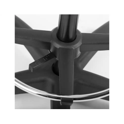 Taburete con respaldo rocada regulable en altura con asiento y respaldo en polimero con tacos