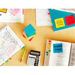 Bloc de notas adhesivas quita y pon beachside 100% pefc 76x76 mm 100 hojas pack de 6 unidades