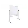 Pizarra blanca rocada volteable doble cara acero lacado magnetico con bandejas accesorios120x180 cm
