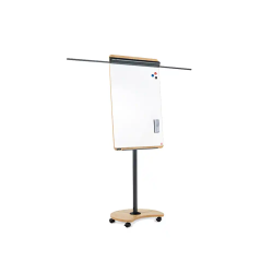 Pizarra blanca rocada gama natural movil lacada magnetica con 2 brazos abatibles 69x99 cm