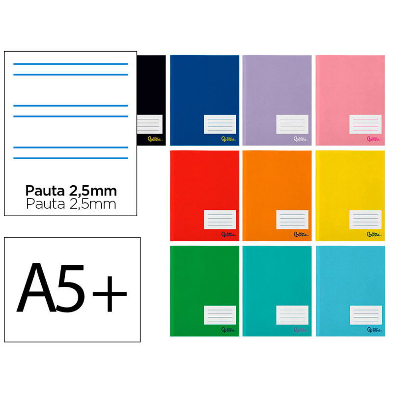 Libreta liderpapel smart a5 plus 32 hojas 75gr pauta 5 2.5mm con margen