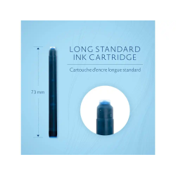 Tinta estilografica waterman standard azul/negro caja de 8 cartuchos