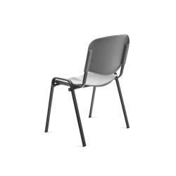 Silla rocada confidente estructura metalica respaldo y asiento en polimero color gris