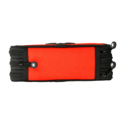 Plumier escolar antartik triple cremallera color rojo 36 piezas