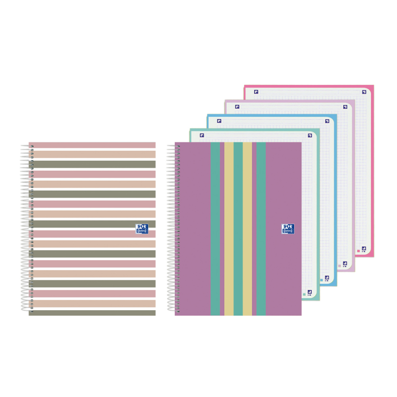 Cuaderno espiral oxford europeanbook 4 tapa extradura din a5+ 120 hojas cuadro 5 mm