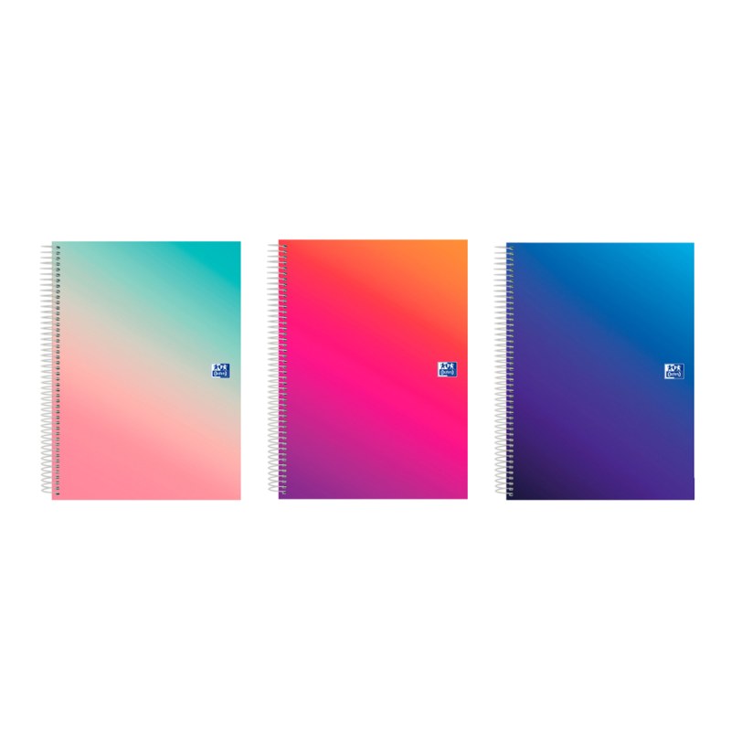 Cuaderno espiral oxford europeanbook 5 tapa extradura din a4+ 120 hojas horizontal kangoo gradient
