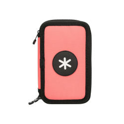 Plumier escolar antartik triple cremallera color coral 36 piezas