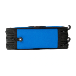 Plumier escolar antartik triple cremallera color azul 36 piezas