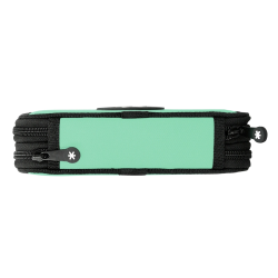 Plumier escolar antartik doble cremallera color menta 28 piezas