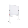 Pizarra blanca rocada volteable doble cara acero lacado magnetico con bandejas accesorios 150x120 cm