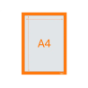 Marco porta anuncios nobo din a4 marco magnetico autoadhesivo color naranja pack de 2 unidades