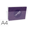 Expositor mural archivo 2000 din a4 horizontal 1 compartimento plastico transparente 80x365x180 mm