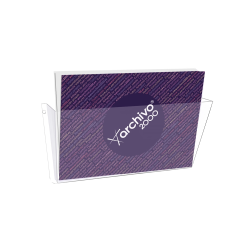 Expositor mural archivo 2000 din a4 horizontal 1 compartimento plastico transparente 80x365x180 mm