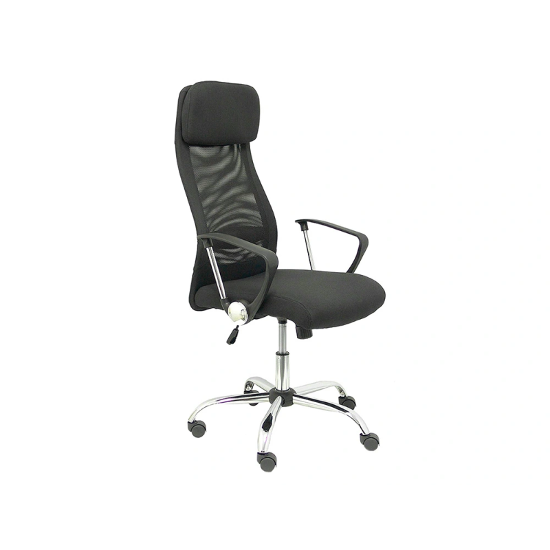 Silla de direccion pyc esteras con brazos fijos regulable en altura respaldo en malla transpirable con