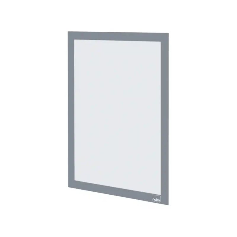 Marco porta anuncios nobo din a4 marco magnetico autoadhesivo color plata pack de 2 unidades