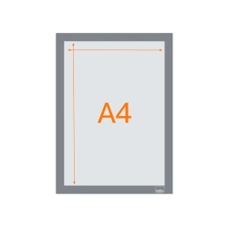Marco porta anuncios nobo din a4 marco magnetico autoadhesivo color plata pack de 2 unidades