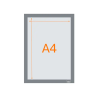Marco porta anuncios nobo din a4 marco magnetico autoadhesivo color plata pack de 2 unidades