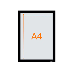 Marco porta anuncios nobo din a4 marco magnetico autoadhesivo color plata pack de 2 unidades