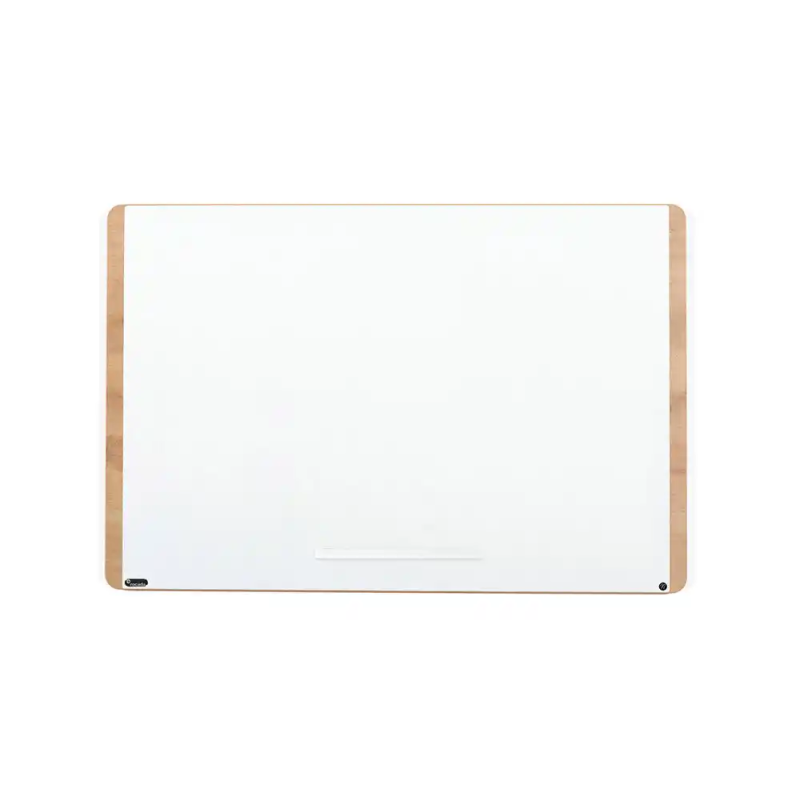 Pizarra blanca rocada lacada magnetica tablero color roble 100x150 cm