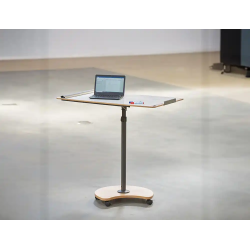 Pizarra movil rocada metalica magnetica con ruedas 69x99 cm 2 brazos extensibles lateral y bandeja para rotuladores