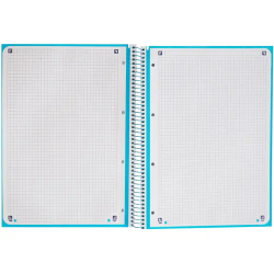 Cuaderno espiral oxford ebook 1 tapaextradura din a4+ 80 hojas cuadro 5 mm con margen bebe touch