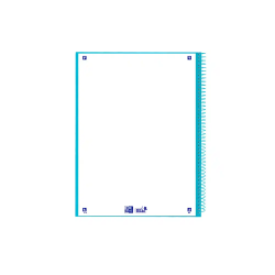 Cuaderno espiral oxford ebook 1 tapaextradura din a4+ 80 hojas cuadro 5 mm con margen bebe touch