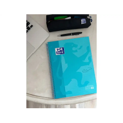 Cuaderno espiral oxford ebook 1 tapaextradura din a4+ 80 hojas cuadro 5 mm con margen bebe touch