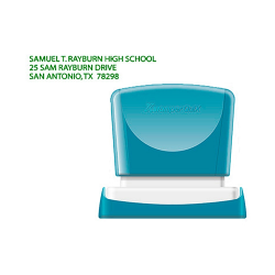 Sello x'stamper quix personalizable color verde medidas 14x60 mm q-14