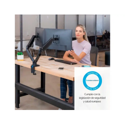 Brazo para monitor plano doble fellowes platinum series dual arm normativa vesa para pantallas hasta 9