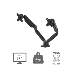 Brazo para monitor plano doble fellowes platinum series dual arm normativa vesa para pantallas hasta 9