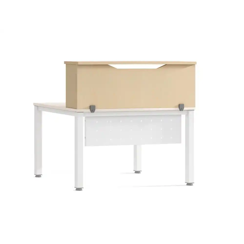 Mostrador de altillo rocada valido para mesas work metal executive 120x30x40 cm acabado aa01 haya/haya