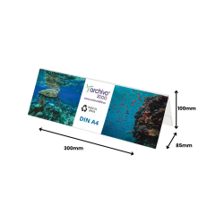 Identificador sobremesa archivo 2000 petg flexible visibilidad doble cara din a4 85x300x100 mm
