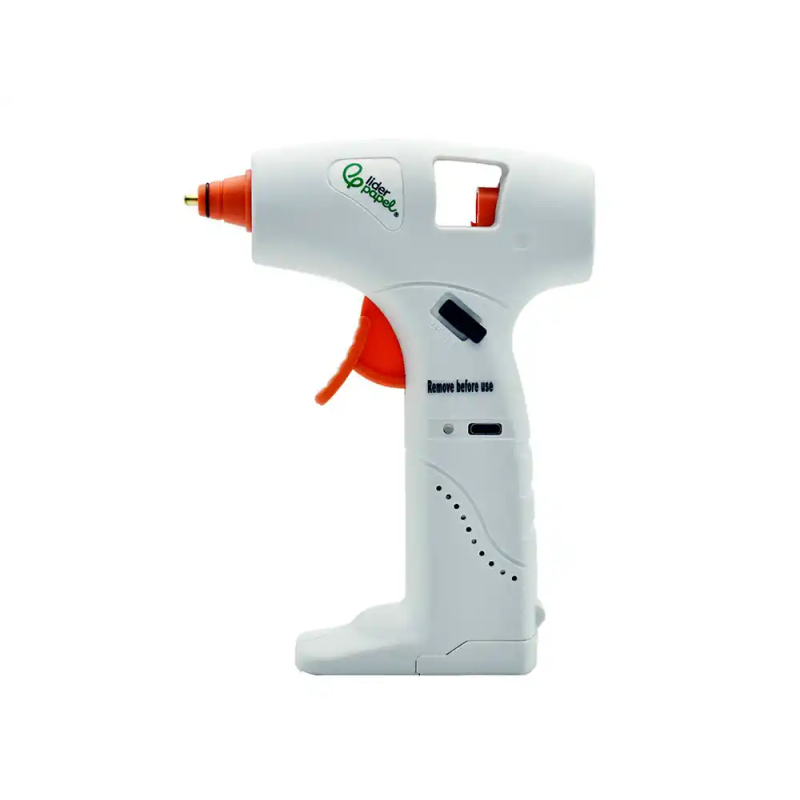 Pistola de silicona caliente inalambrica liderpapel con bateria recargable por usb tipo-c barras de 7mm
