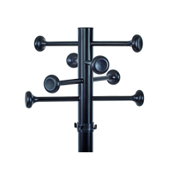 Perchero metalico maulgrando 8 colgadores y paraguero color negro 390x1750x390 mm