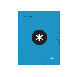 Carpeta liderpapel antartik clasificadora a4 12 departamentos gomas carton forrado color azul