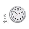 Reloj maul step de pared redondo 35 cm diametro electrico color plata