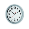 Reloj maul step de pared redondo 35 cm diametro electrico color plata