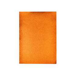 Goma eva con purpurina biodegradable liderpapel 50x70cm 60g/m2 espesor 2 mm naranja