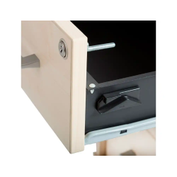 Cajonera rocada con 4 cajones serie store 74x47x60 cm acabado gris/gris