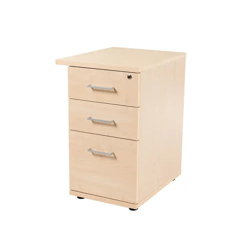 Cajonera rocada con 2 cajones y 1 carpetero serie store 60x47x74 cm acabado haya/haya