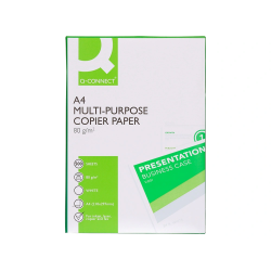 Papel fotocopiadora q-connect economy din a4 80 gramos paquete de 500 hojas