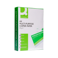 Papel fotocopiadora q-connect economy din a4 80 gramos paquete de 500 hojas