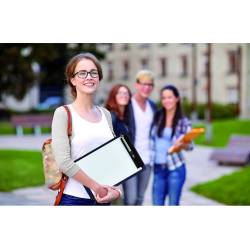 Portanotas maul go din a4 plastico reciclado con pinza color negro