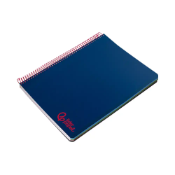 Cuaderno espiral liderpapel a6 micro wonder tapa plastico 120h 90 gr cuadro 5mm 4 bandas color azul marino