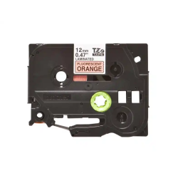 Cinta para etiquetadores brother cinta rotuladora naranja fluor12