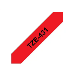 Cinta para etiquetadores brother tze431rotuladora rojo / negro12